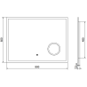 Mexen Kala podsvícené koupelnové zrcadlo s kosmetickým zrcátkem 80 x 60 cm, LED 6000K, antistop - 9820-080-060-611-00