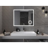 Mexen Kala osvětlené koupelnové zrcadlo s kosmetickým zrcátkem 100 x 80 cm, LED 6000K, proti zamlžování
