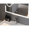 Mexen Onyx koupelnové zrcadlo s osvětlením a kosmetickým zrcátkem 80 x 60 cm, LED 6000K, proti mlze - 9813-080-060-611-00