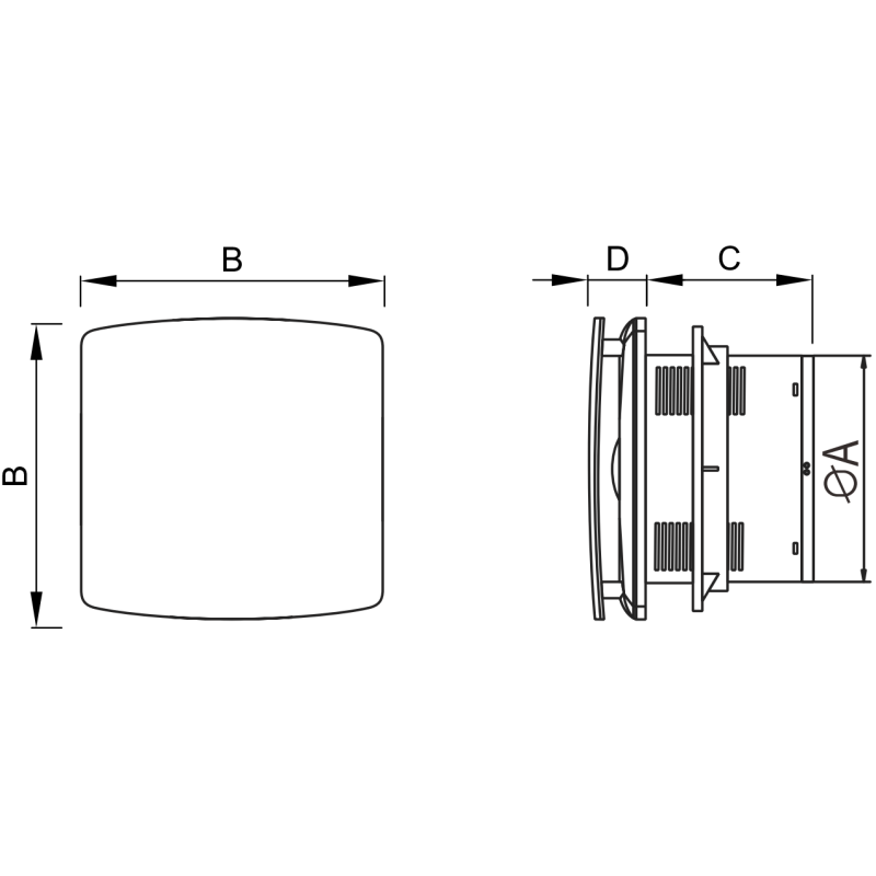 Mexen AXS 100 ventilátor do koupelny s časovačem, bílý - W9601-100T-00