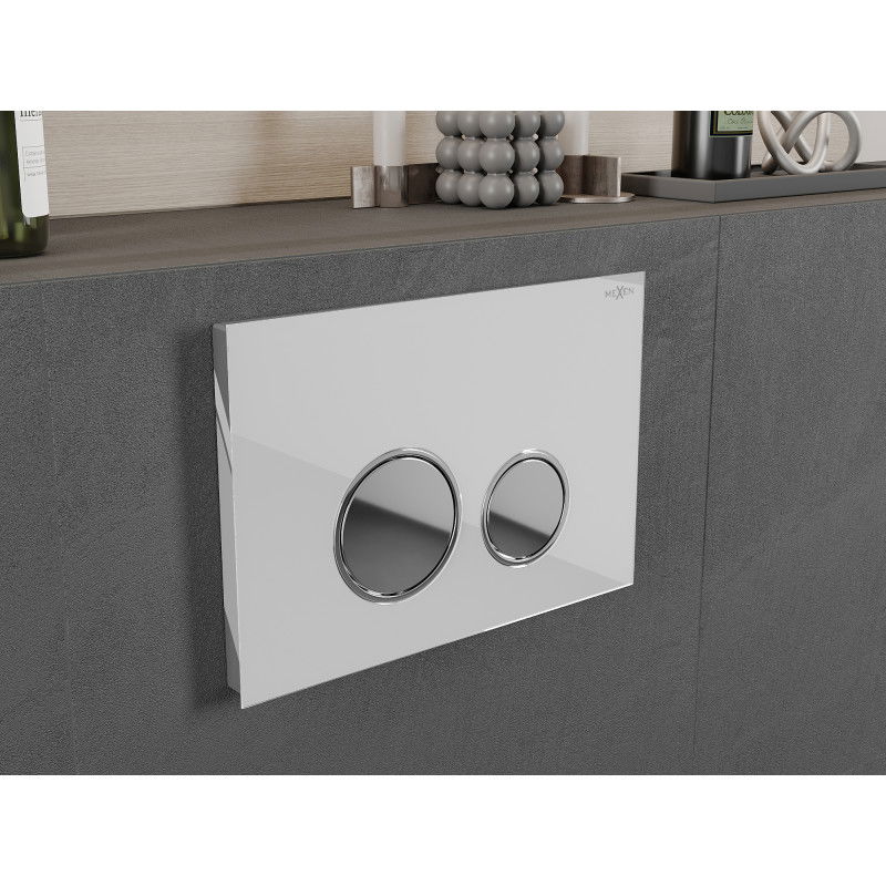 Mexen Fenix 06 splachovací tlačítko, bílá - 600620