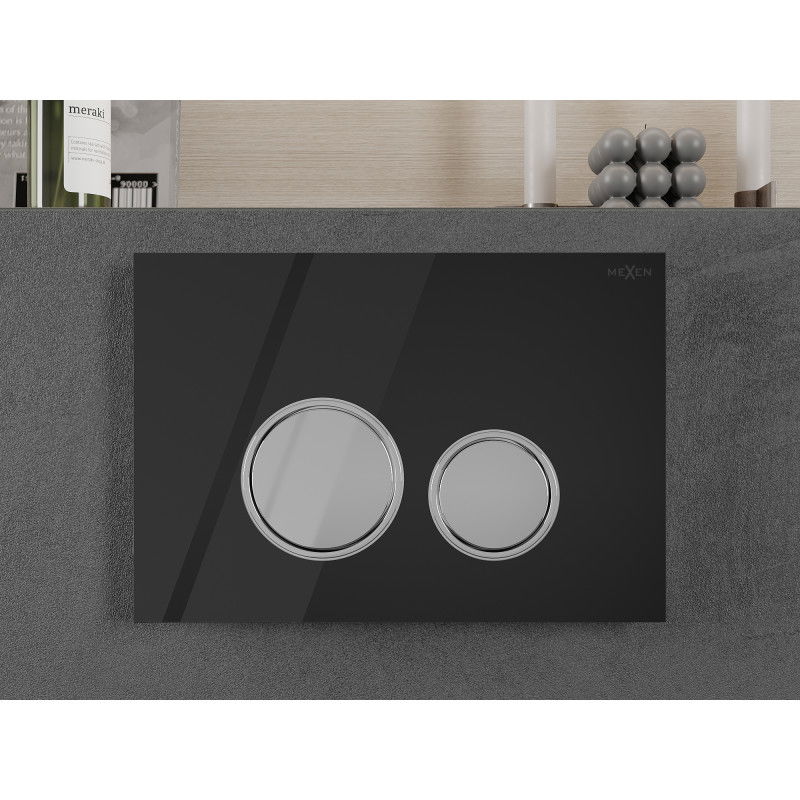 Mexen Fenix 06 splachovací tlačítko, černé - 600623