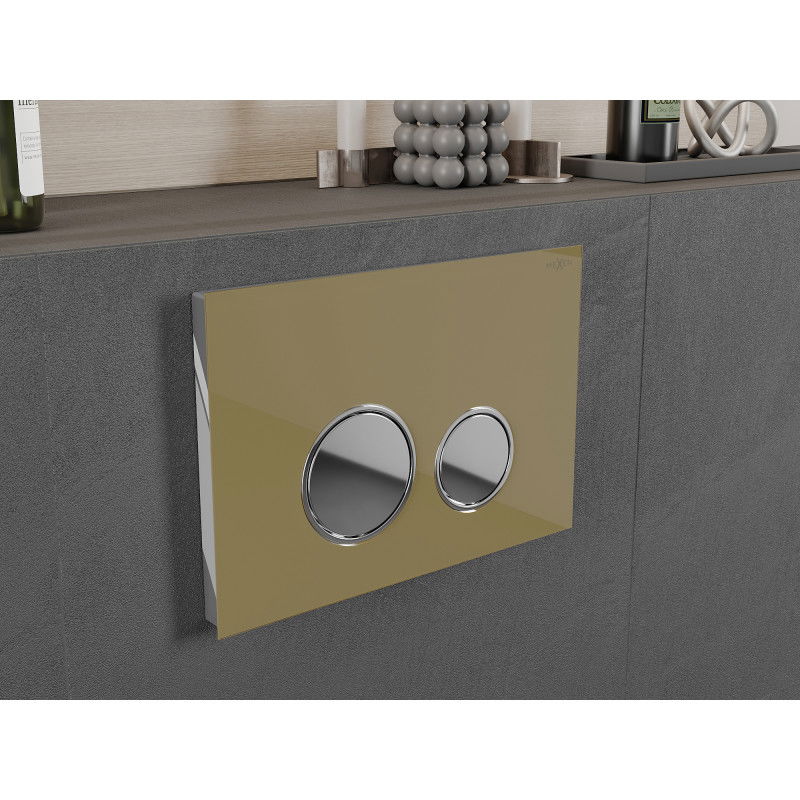 Mexen Fenix 06 splachovací tlačítko, zlatá šampaňská - 600624