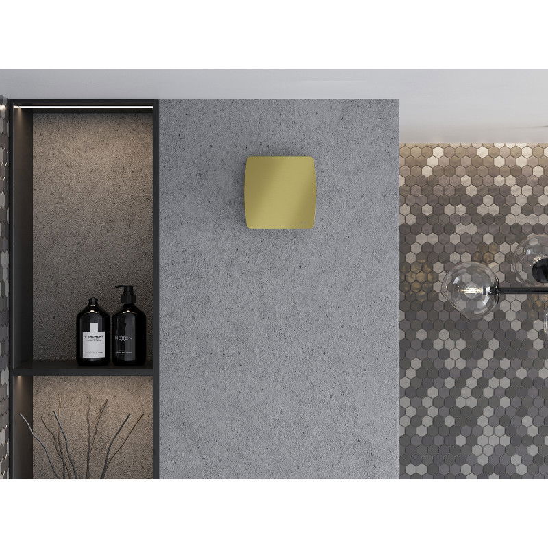 Mexen AXS 100 koupelnový ventilátor s čidlem vlhkosti, zlatý - W9601-100H-50