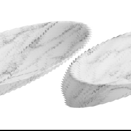 Mexen Elza umyvadlo na desku 40 x 33 cm, bílý kámen - 21014094