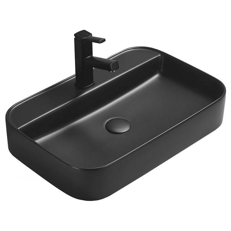 Mexen Sofia umyvadlo na desku 60 x 40 cm, černá matná - 22156085