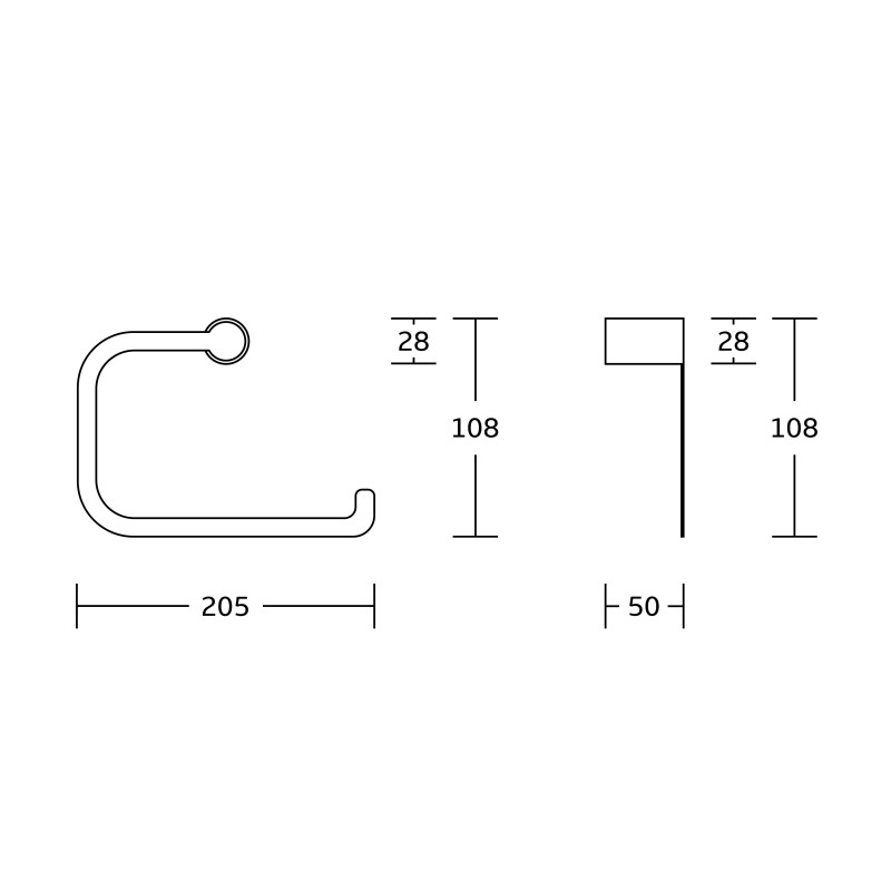 Mexen Base věšák na ručník, zlatý - 70882321-50