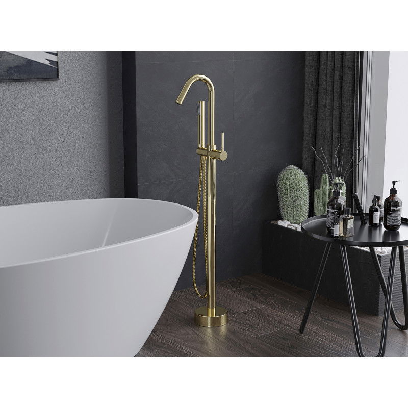 Mexen Gaja volně stojící vanová baterie, zlatá - 75333-50