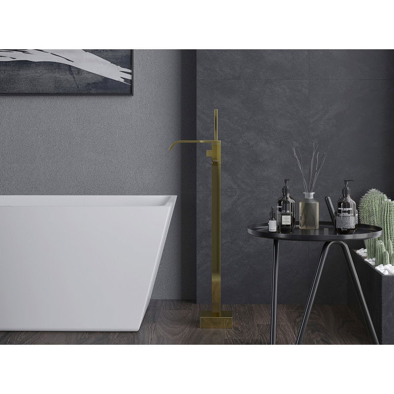 Mexen Lava volně stojící vanová baterie, zlatá - 752433-50