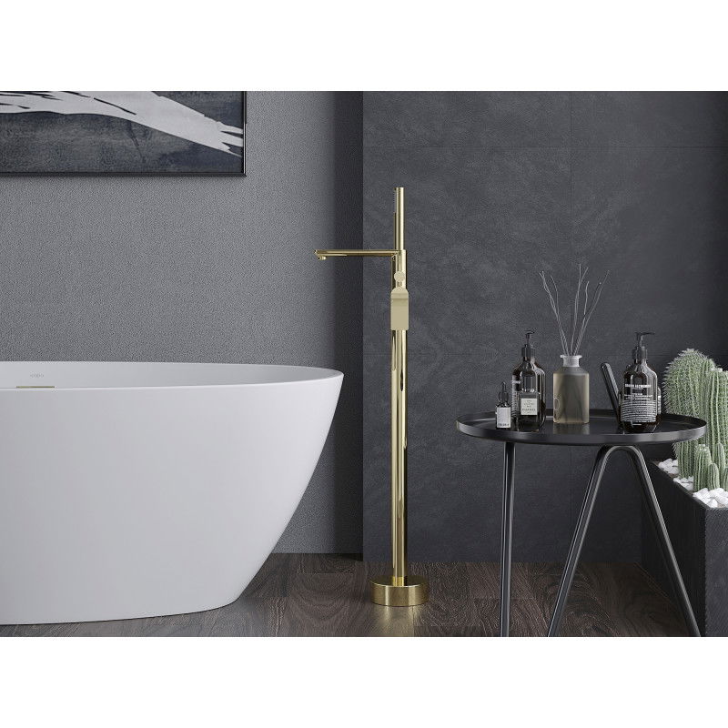 Mexen Leda volně stojící vana baterie, zlatá - 75633-50