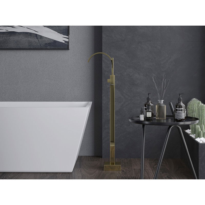 Mexen Veda volně stojící vanová baterie, zlatá - 75433-50