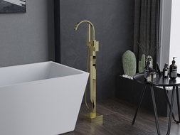 Mexen Veda volně stojící vanová baterie, zlatá - 75433-50