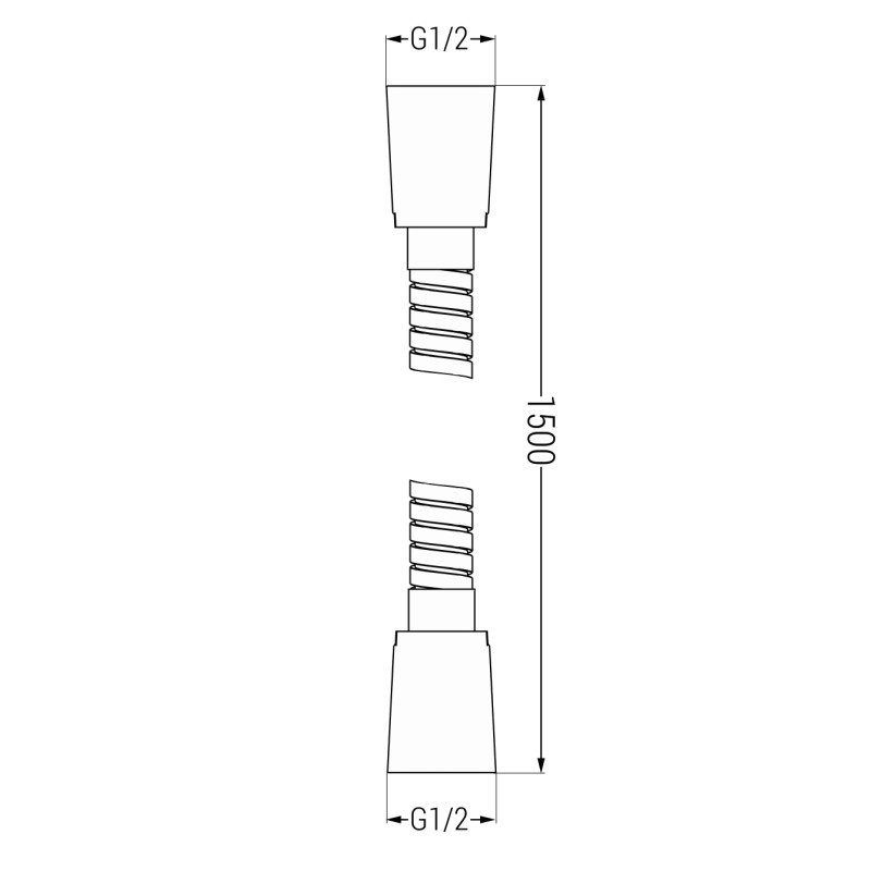 Mexen sprchová hadice 150 cm, kartáčovaná v barvě gun gray - 79460-66