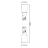 Mexen sprchová hadice 150 cm, kartáčovaná v barvě gun gray - 79460-66