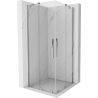 Mexen Velar Duo posuvná sprchová kabina 80 x 80 cm, průhledná, chrom - 871-080-080-02-01