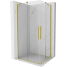 Mexen Velar Duo posuvná sprchová kabina 100 x 90 cm, transparentní, zlatá kartáčovaná - 871-100-090-02-55