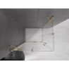 Mexen Velar Duo kabina sprchová posuvná 100 x 90 cm, transparentní, zlatá kartáčovaná - 871-100-090-02-55