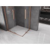 Mexen Velar Duo posuvná sprchová kabina 90 x 80 cm, transparentní, kartáčovaný měď - 871-090-080-02-65