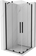 Mexen Velar Duo rozsouvací sprchový kout 90 x 90 cm, Průhledné, Černá - 871-090-090-02-70