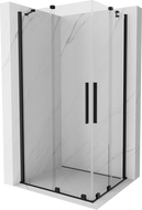 Mexen Velar Duo rozsouvací sprchový kout 90 x 80 cm, Průhledné, Černá - 871-090-080-02-70