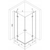 Mexen Roma Duo vyklápěcí sprchová kabina 110 x 80 cm, průhledná, chrom - 854-110-080-02-00
