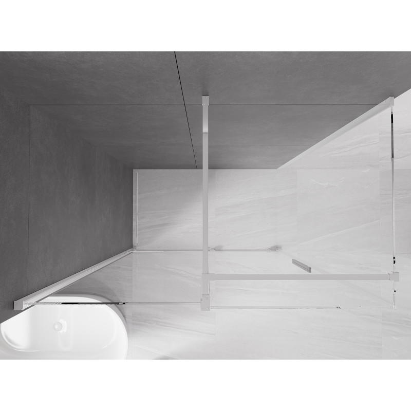 Mexen Velar posuvná sprchová kabina 140 x 85 cm, průhledná, chromová - 871-140-085-01-01