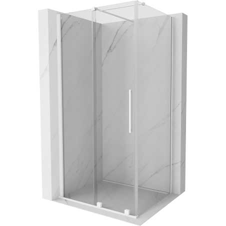 Mexen Velar posuvný sprchový kout 140 x 100 cm, transparentní, bílá - 871-140-100-01-20