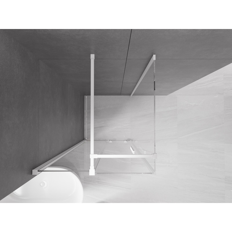 Mexen Velar sprchový kout posuvný 110 x 110 cm, průhledný, bílý - 871-110-110-01-20