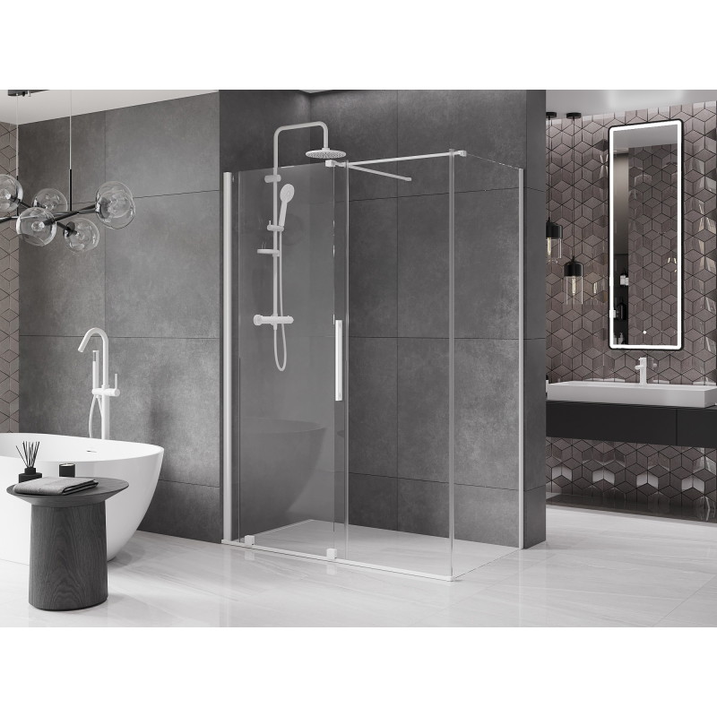 Mexen Velar posuvná sprchová kabina 130 x 70 cm, průhledná, bílá - 871-130-070-01-20