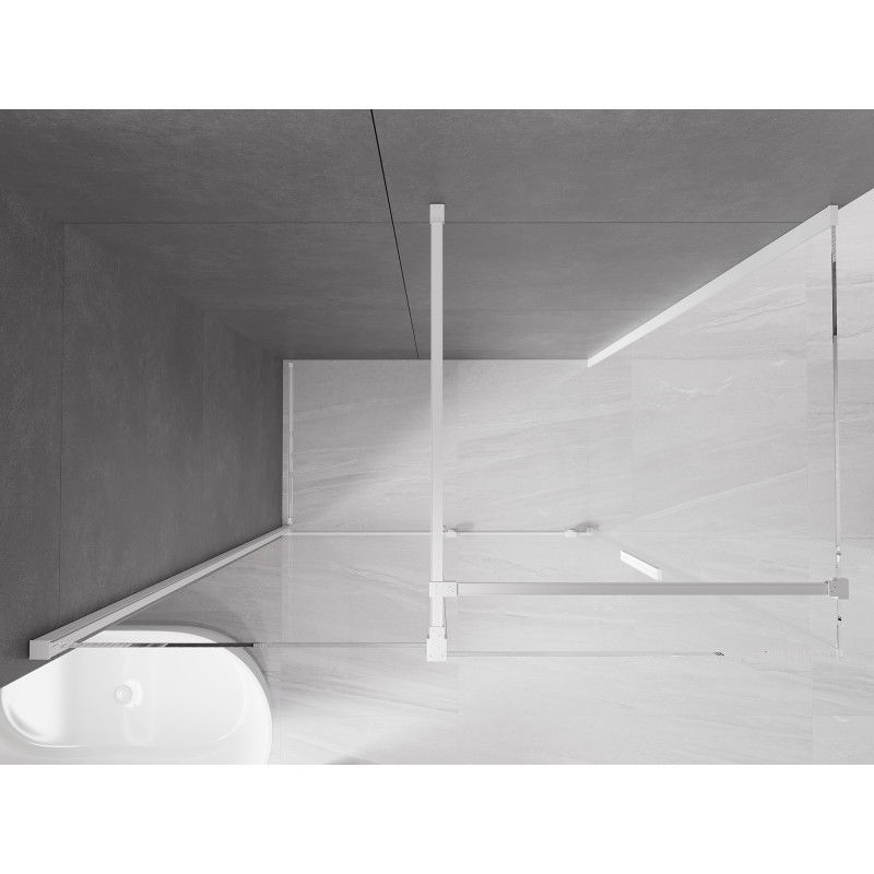 Mexen Velar posuvná sprchová kabina 150 x 85 cm, průhledná, bílá - 871-150-085-01-20