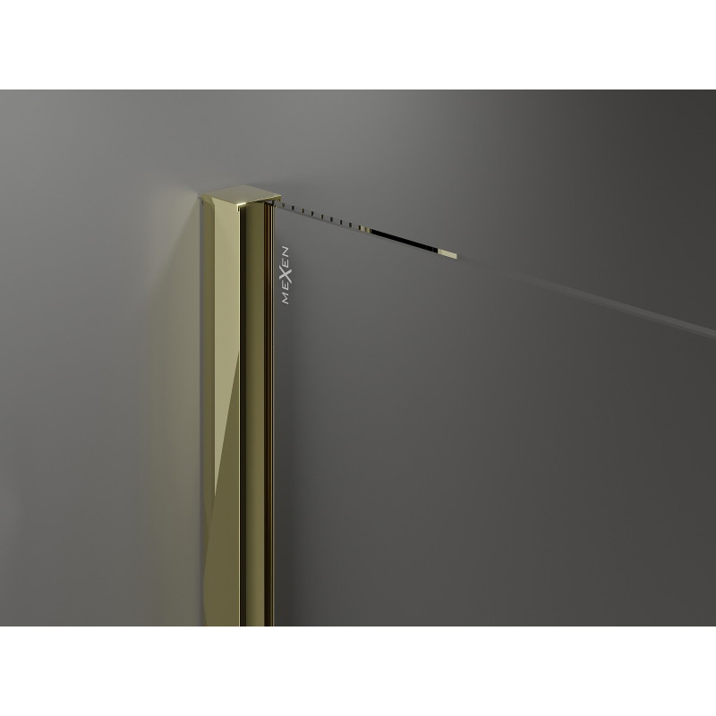 Mexen Velar sprchový kout posuvný 100 x 70 cm, průhledný, zlatý - 871-100-070-01-50