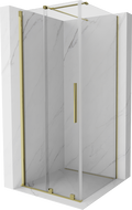 Mexen Velar sprchová kabina posuvná 120 x 120 cm, transparentní, zlatá - 871-120-120-01-50