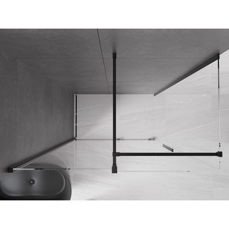 Mexen Velar posuvná sprchová kabina 150 x 70 cm, transparentní, černá - 871-150-070-01-70