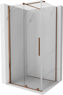 Mexen Velar sprchový kout posuvný 130 x 85 cm, transparentní, růžové zlato - 871-130-085-01-60