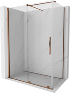 Mexen Velar posuvná sprchová kabina 130 x 75 cm, průhledná, růžové zlato - 871-130-075-01-60
