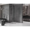 Mexen Velar sprchový kout posuvný 90 x 110 cm, transparentní, kartáčovaný gun gray - 871-090-110-01-66