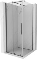 Mexen Velar sprchová kabina posuvná 120 x 120 cm, transparentní, kartáčovaná gun gray - 871-120-120-01-66