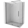 Mexen Velar posuvná sprchová kabina 150 x 70 cm, transparentní, kartáčovaný gun gray - 871-150-070-01-66