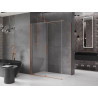 Mexen Velar posuvná sprchová kabina 150 x 90 cm, průhledná, kartáčovaná měď - 871-150-090-01-65