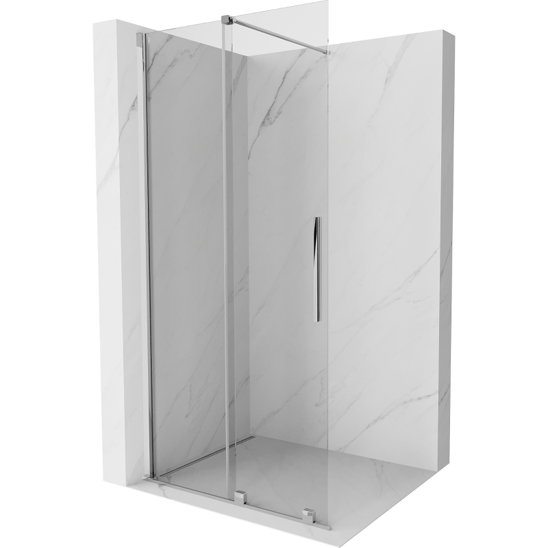 Mexen Velar sprchová stěna posuvná Walk-in 70 x 200 cm, transparentní 8 mm, chrom - 871-070-000-03-01