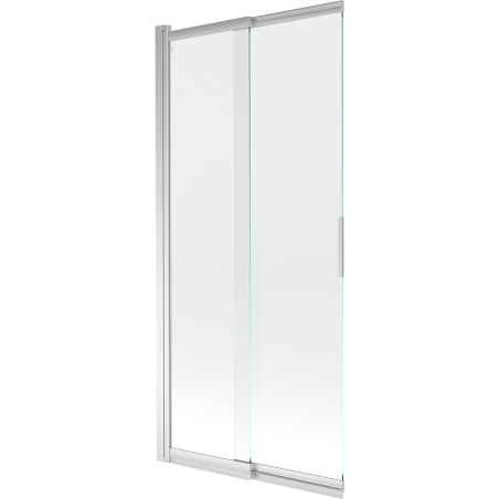 Mexen Fox vanová zástěna dvoukřídlá posuvná 85 x 150 cm, transparentní, chrom - 891-085-002-01-00