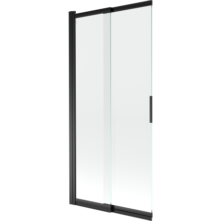 Mexen Fox dvoukřídlové posuvné vanové zástěny 85 x 150 cm, transparentní, černé - 891-085-002-70-00
