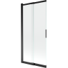 Mexen Fox dvoukřídlové posuvné vanové zástěny 85 x 150 cm, transparentní, černé - 891-085-002-70-00