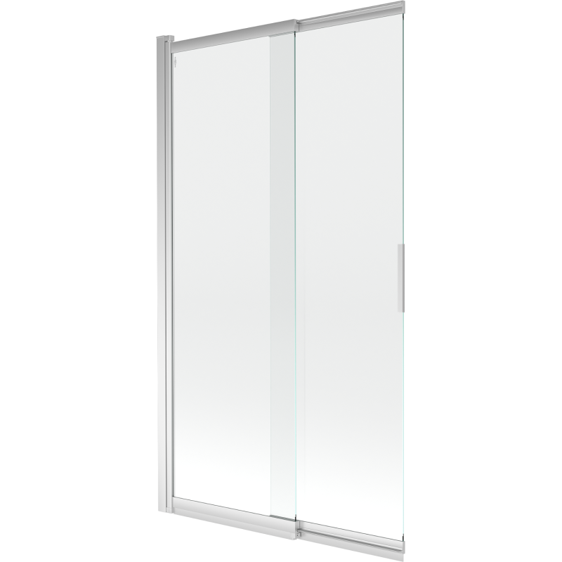 Mexen Fox zástěna k vaně 2-křídlová posuvná 100 x 150 cm, transparentní, chrom - 891-100-002-01-00