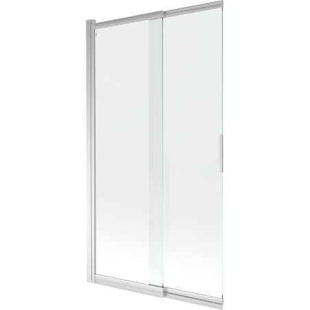 Mexen Fox zástěna k vaně 2-křídlová posuvná 100 x 150 cm, transparentní, chrom - 891-100-002-01-00