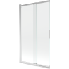 Mexen Fox zástěna k vaně 2-křídlová posuvná 100 x 150 cm, transparentní, chrom - 891-100-002-01-00