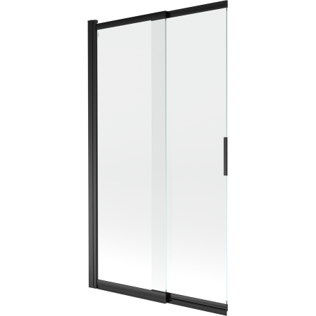 Mexen Fox vanová zástěna 2-křídlová posuvná 100 x 150 cm, transparentní, černá - 891-100-002-70-00