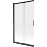 Mexen Fox vanová zástěna 2-křídlová posuvná 100 x 150 cm, transparentní, černá - 891-100-002-70-00
