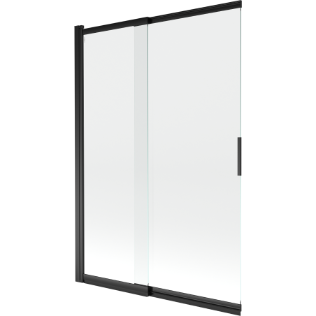 Mexen Fox 2-křídlé posuvné vanové zástěny 120 x 150 cm, transparentní, černé - 891-120-002-70-00