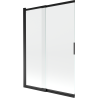 Mexen Fox vanová zástěna dvoukřídlá posuvná 120 x 150 cm, transparentní, černá - 891-120-002-70-00